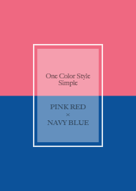 Pink Red Blue / One Color Style
