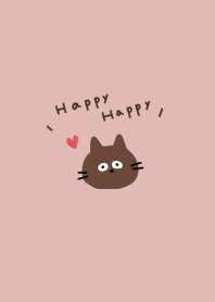 Happy happy cat. Brown.