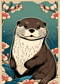 浮世絵のカワウソ 9