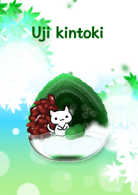 かき氷にゃんこ（宇治金時）