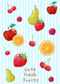 cute fresh fruits