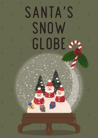 Santa's snow globe + beige [os]