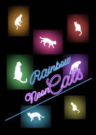 Rainbow neon cats 2