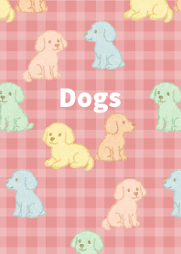 Lazy Dogs on light pink JP