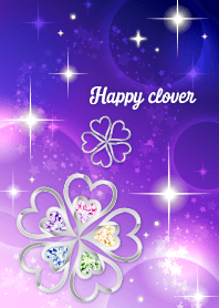 全運気UP♥️銀色五つ葉クローバー