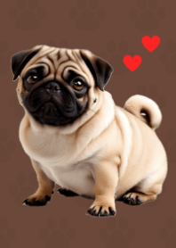 Fawn Pug Theme. Brown 02