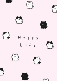 whisker cats(pattern)/pink black