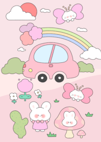 Little car in rabbit land1