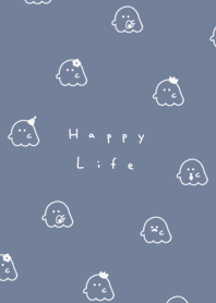 .ゆるおばけ. グレーブルー