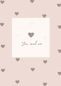 pattern_heart /beige pink