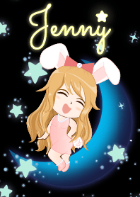Jenny is bunny girl on Blue Moon