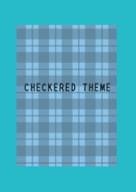 DUSTY BLUE CHECKERED THEMEj-TURQUOISE