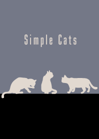 シンプルな猫:グレーブラックベージュ