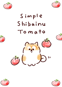 simple Shiba Inu tomato White blue