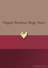 Elegant Bordeaux Beige Heart
