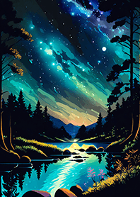 Beautiful starry night view#2819