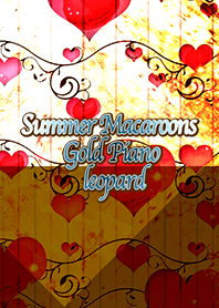 Summer Macaroons Gold Piano leopard