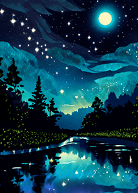 Beautiful starry night view#1367