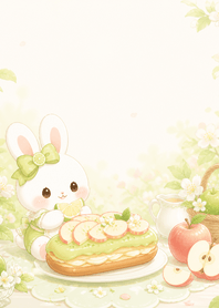 Lime White Rabbit Apple Eclair