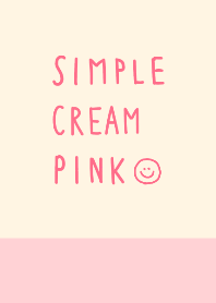 simple cream pink