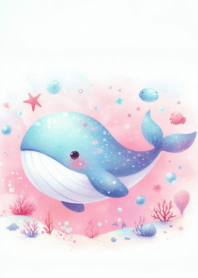 Bright cute little whale n.36