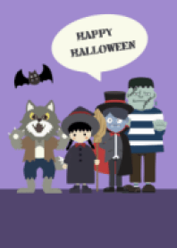 ハロウィンの妖怪達＊パープル