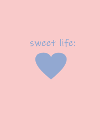sweet life heart:)pink blue