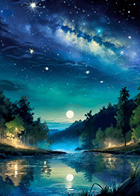 Beautiful starry night view#1784