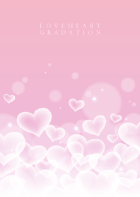 LOVE HEART GRADATION-Pink&White 3