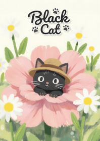 Cute lucky black cat theme 34