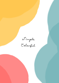 シンプル&カラフル /白