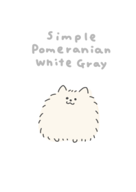 ปอมเมอเรเนียนสีขาวเทาธรรมดา