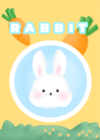 Cute rabbit and carrot
