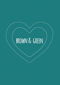 Brown & Green / Line Heart