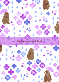 hydrangea and bear