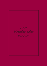 birthday color - October 4