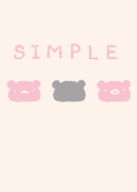 Theme of a dull color pink bear