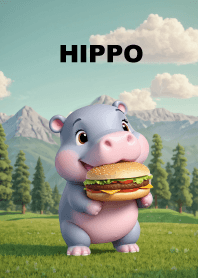 Lovely Moo Dung little hippo Theme