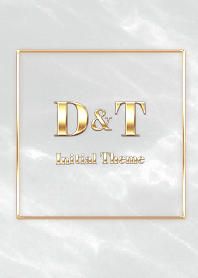 【 D&T 】Initial Theme Gold - グレー