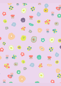 Northern Flowers2 on light purple