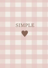 SIMPLE HEART ::check pinkbrown