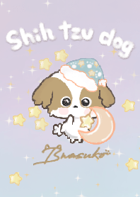 愛犬☆シーズーdeパープル・スカイ☆茶色