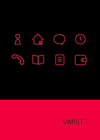 Adult Simple / Black Red g