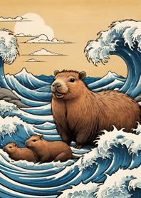 浮世絵 - 水豚 B50B4D