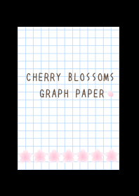 CHERRY BLOSSOMS GRAPH PAPER/BLACK