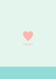 Simple Heart / Blue Ivory & Green