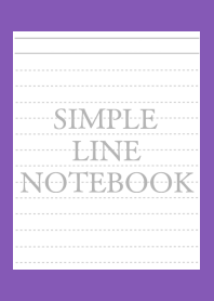 SIMPLE GRAY LINE NOTEBOOK/PURPLE/YELLOW