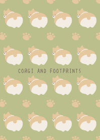 CORGI AND FOOTPRINTS/pistachio