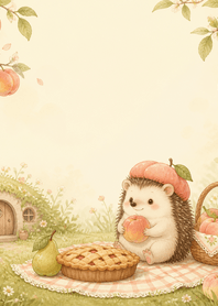 Peach Hedgehog Pear Pie Meadow