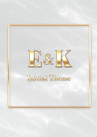 [ E&K ]  Initial Theme Gold Gray